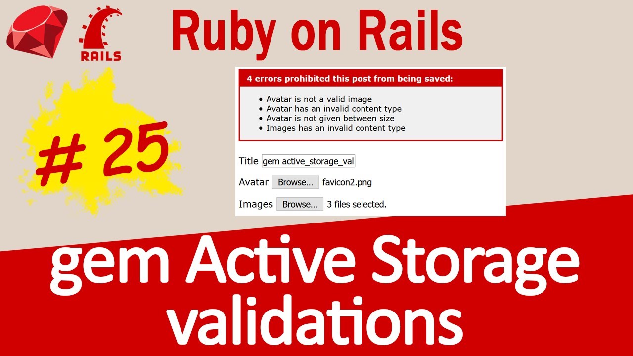 Ruby on Rails #25 gem Active Storage Validations